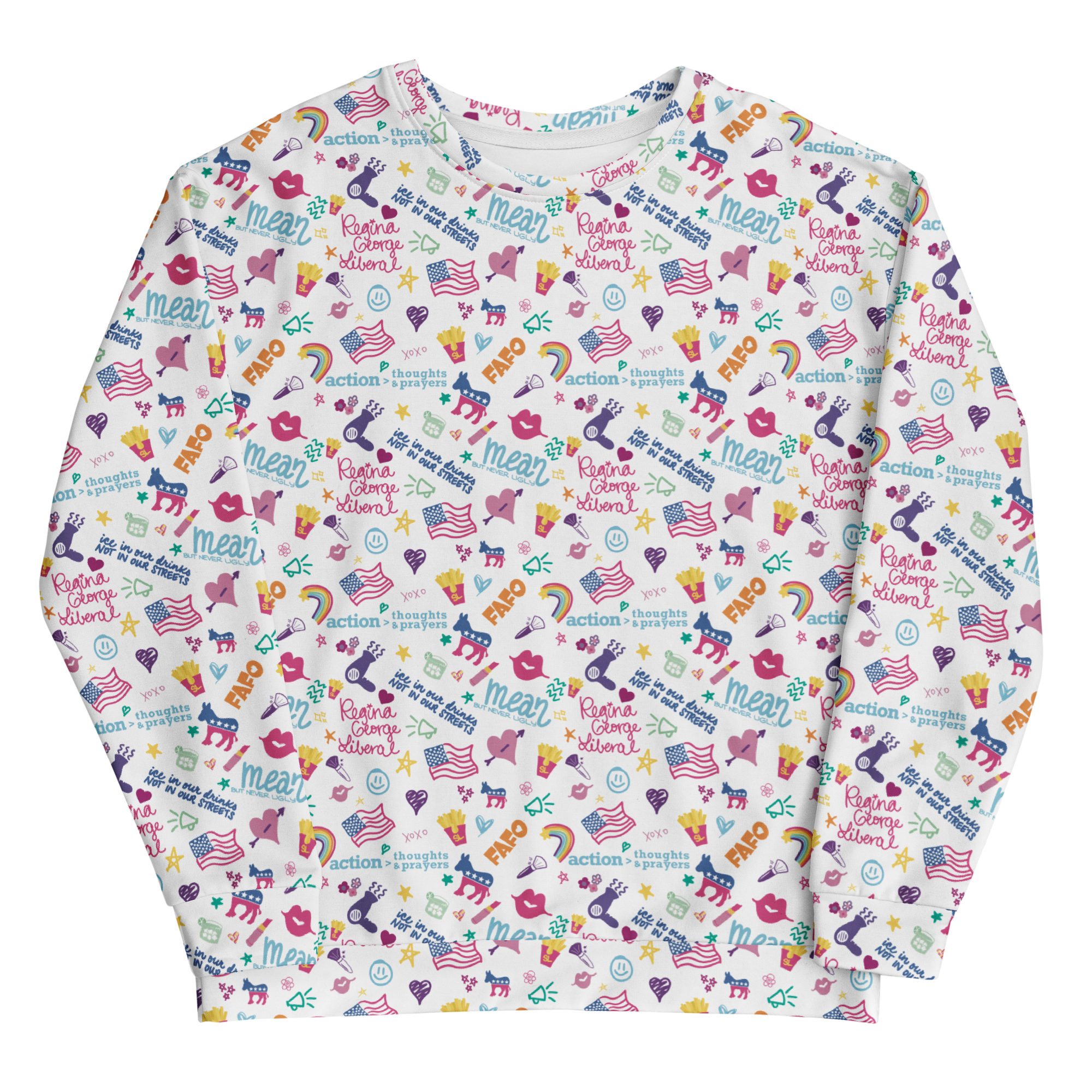 Rainbow Pattern Crewneck Sweatshirt
